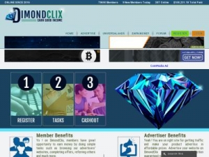 Скриншот главной страницы сайта dimondclix.com